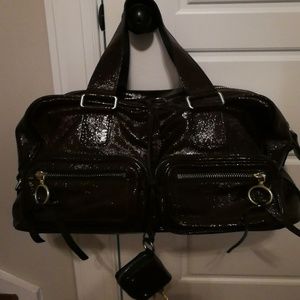 Chloe Chocolate Patent Betty shoulder bag